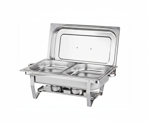 Darrahopens Appliances > Kitchen Appliances > Food Warmers & Chafing Dishes Chafing Dish Food Warmer Stove 11L 2 Compartment