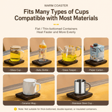 Darrahopens Appliances > Kitchen Appliances > Food Warmers & Chafing Dishes Green Coffee Mug Warmer Set with Glass Mug and Lid USB Powered 13W Constant Temperature Heating Coaster Approx 45C for Office Home Gift Use