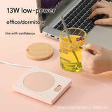 Darrahopens Appliances > Kitchen Appliances > Food Warmers & Chafing Dishes Yellow Coffee Mug Warmer Set with Glass Mug and Lid USB Powered 13W Constant Temperature Heating Coaster Approx 45C for Office Home Gift Use