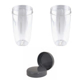 Darrahopens Appliances > Kitchen Appliances For Nutribullet 2 Tall Cups + 2 Stay Fresh Lid For All Nutri 600 and 900 Models