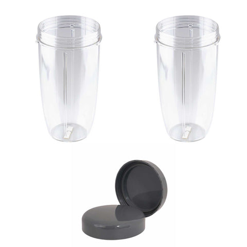 Darrahopens Appliances > Kitchen Appliances For Nutribullet 2 Tall Cups + 2 Stay Fresh Lid For All Nutri 600 and 900 Models