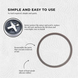 Darrahopens Appliances > Kitchen Appliances For Nutribullet Short Cup + Fliptop Lid + Grey Seal - For All 900 and 600 Models