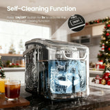 Darrahopens Appliances > Kitchen Appliances > Ice Makers Desktop Ice Maker, Produces Ice in 6 Minutes with a Capacity of 26 Pounds, Energy-Saving 30% and Operating Noise Below 40 Decibels, Portable Ice Maker with Built-in Ice Basket, Suitable for Home and Camping.(GREY)