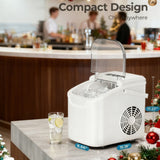 Darrahopens Appliances > Kitchen Appliances > Ice Makers Desktop Ice Maker, Produces Ice in 6 Minutes with a Capacity of 26 Pounds, Energy-Saving 30% and Operating Noise Below 40 Decibels, Portable Ice Maker with Built-in Ice Basket, Suitable for Home and Camping.(GREY)