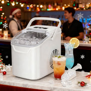 Darrahopens Appliances > Kitchen Appliances > Ice Makers Desktop Ice Maker, Produces Ice in 6 Minutes with a Capacity of 26 Pounds, Energy-Saving 30% and Operating Noise Below 40 Decibels, Portable Ice Maker with Built-in Ice Basket, Suitable for Home and Camping.(GREY)