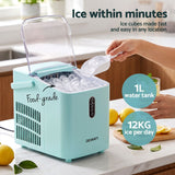 Darrahopens Appliances > Kitchen Appliances > Ice Makers Devanti 12KG Ice Maker Machine Bullet Ice Cube Portable Green In Australia - Darrahopens