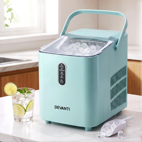 Darrahopens Appliances > Kitchen Appliances > Ice Makers Devanti 12KG Ice Maker Machine Bullet Ice Cube Portable Green In Australia - Darrahopens