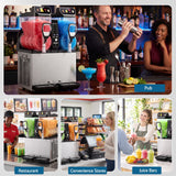 Darrahopens Appliances > Kitchen Appliances > Ice Makers Devanti Commercial Slushie Machine 15L x2 Frozen Drink Maker Dual Tank Silver In Australia - Darrahopens