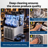 Darrahopens Appliances > Kitchen Appliances > Ice Makers Devanti Commercial Slushie Machine 15L x2 Frozen Drink Maker Dual Tank Silver In Australia - Darrahopens