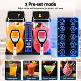 Darrahopens Appliances > Kitchen Appliances > Ice Makers Devanti Commercial Slushie Machine 15L x2 Frozen Drink Maker Dual Tank Silver In Australia - Darrahopens