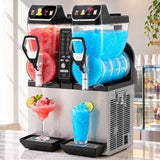 Darrahopens Appliances > Kitchen Appliances > Ice Makers Devanti Commercial Slushie Machine 15L x2 Frozen Drink Maker Dual Tank Silver In Australia - Darrahopens