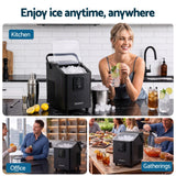 Darrahopens Appliances > Kitchen Appliances > Ice Makers Devanti Ice Maker 11-12kg Portable Bullet Cube Machine Black In Australia - Darrahopens