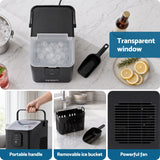 Darrahopens Appliances > Kitchen Appliances > Ice Makers Devanti Ice Maker 11-12kg Portable Bullet Cube Machine Black In Australia - Darrahopens
