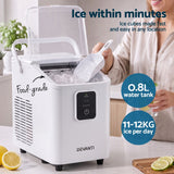 Darrahopens Appliances > Kitchen Appliances > Ice Makers Devanti Ice Maker 11-12kg Portable Bullet Cube Machine White In Australia - Darrahopens