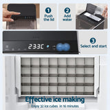 Darrahopens Appliances > Kitchen Appliances > Ice Makers Devanti Ice Maker 23kg Portable Basket Square Cube Machine Black In Australia - Darrahopens