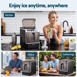 Darrahopens Appliances > Kitchen Appliances > Ice Makers Devanti Ice Maker 23kg Portable Basket Square Cube Machine Black In Australia - Darrahopens
