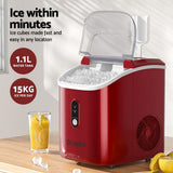 Darrahopens Appliances > Kitchen Appliances > Ice Makers Devanti Ice Maker Machine 15kg Nugget Chewable Ice Cube