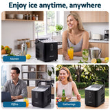 Darrahopens Appliances > Kitchen Appliances > Ice Makers Devanti Ice Maker Portable Ice Machine Countertop Bullet Cube 12KG Black In Australia - Darrahopens