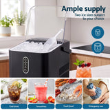 Darrahopens Appliances > Kitchen Appliances > Ice Makers Devanti Ice Maker Portable Ice Machine Countertop Bullet Cube 12KG Black In Australia - Darrahopens