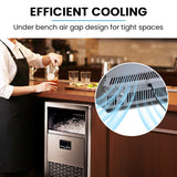 Darrahopens Appliances > Kitchen Appliances > Ice Makers POLYCOOL Commercial Ice Maker Machine, up to 75kg/24hr, Timer & Self Cleaning Programs