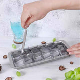 Darrahopens Appliances > Kitchen Appliances > Ice Makers Stainless Steel Ice Cube Maker Tray,Lever Style Ice Cube Mold Quick To Making 18 Ice Cubes, Stainless Steel（silvery）