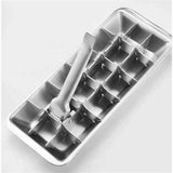 Darrahopens Appliances > Kitchen Appliances > Ice Makers Stainless Steel Ice Cube Maker Tray,Lever Style Ice Cube Mold Quick To Making 18 Ice Cubes, Stainless Steel（silvery）