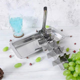 Darrahopens Appliances > Kitchen Appliances > Ice Makers Stainless Steel Ice Cube Maker Tray,Lever Style Ice Cube Mold Quick To Making 18 Ice Cubes, Stainless Steel（silvery）