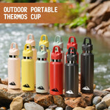 Darrahopens Appliances > Kitchen Appliances > Kettles Black 480ml Insulated Stainless Steel Water Bottle - Leakproof One-Click Lid Thermal Flask for Hot & Cold Drinks