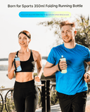 Darrahopens Appliances > Kitchen Appliances > Kettles Black Collapsible Handheld Running Flask - 350ml Lightweight Silicone Water Bottle with Bite Valve