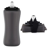 Darrahopens Appliances > Kitchen Appliances > Kettles Black Collapsible Handheld Running Flask - 350ml Lightweight Silicone Water Bottle with Bite Valve
