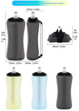 Darrahopens Appliances > Kitchen Appliances > Kettles Black Collapsible Handheld Running Flask - 350ml Lightweight Silicone Water Bottle with Bite Valve