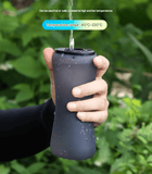 Darrahopens Appliances > Kitchen Appliances > Kettles Black Collapsible Handheld Running Flask - 350ml Lightweight Silicone Water Bottle with Bite Valve