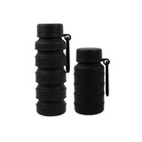 Darrahopens Appliances > Kitchen Appliances > Kettles Black Collapsible Silicone Water Bottle - 510ml Portable Food-Grade Travel & Sports Drink Flask