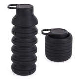 Darrahopens Appliances > Kitchen Appliances > Kettles Black Collapsible Silicone Water Bottle Portable Travel Sports Cup with Carabiner Clip Foldable Design for Camping Hiking & Gym Teal