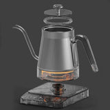 Darrahopens Appliances > Kitchen Appliances > Kettles Black Gooseneck Electric Kettle with Temperature Control - 0.8L Smart Pour Over Coffee Kettle