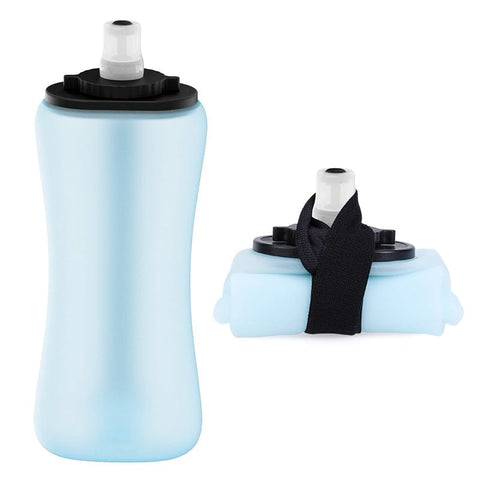 Darrahopens Appliances > Kitchen Appliances > Kettles Blue Collapsible Handheld Running Flask - 350ml Lightweight Silicone Water Bottle with Bite Valve
