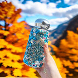 Darrahopens Appliances > Kitchen Appliances > Kettles Blue Peacock Pattern Handmade Luxury Diamond Insulated Water Bottle – Bling Rhinestone 304 Stainless Steel Pocket Mug (260ml)