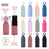 Darrahopens Appliances > Kitchen Appliances > Kettles Bright Blue 1L Stainless Steel Water Bottle with Magnetic Phone Holder Lid - Portable Hydration & Hands-Free Stand