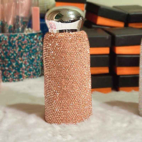 Darrahopens Appliances > Kitchen Appliances > Kettles Champagne Handmade Luxury Diamond Insulated Water Bottle – Bling Rhinestone 304 Stainless Steel Pocket Mug (260ml)