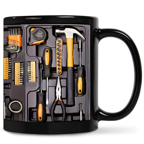 Darrahopens Appliances > Kitchen Appliances > Kettles Creative 3D Toolbox Ceramic Mug 11oz Mechanic Tools Print Coffee Cup for DIY Enthusiasts and Handy Dads Australian Home and Office Gift