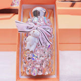 Darrahopens Appliances > Kitchen Appliances > Kettles Pink Baby Bear Handmade Luxury Diamond Insulated Water Bottle – Bling Rhinestone 304 Stainless Steel Pocket Mug (260ml)