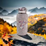 Darrahopens Appliances > Kitchen Appliances > Kettles Pink Heart Pattern Handmade Luxury Diamond Insulated Water Bottle – Bling Rhinestone 304 Stainless Steel Pocket Mug (260ml)