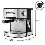 Darrahopens Appliances > Kitchen Appliances > Kettles Pronti Breakfast Set with 1.6L Coffee Machine, Silver Noir Toaster & Kettle