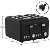 Darrahopens Appliances > Kitchen Appliances > Kettles Pronti Breakfast Set with 1.6L Coffee Machine, Silver Noir Toaster & Kettle