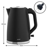 Darrahopens Appliances > Kitchen Appliances > Kettles Pronti Breakfast Set with 1.6L Coffee Machine, Silver Noir Toaster & Kettle