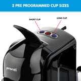 Darrahopens Appliances > Kitchen Appliances > Kettles Pronti Breakfast Set with HomeMaid Coffee Machine, Silver Noir Toaster & Kettle
