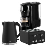 Darrahopens Appliances > Kitchen Appliances > Kettles Pronti Breakfast Set with HomeMaid Coffee Machine, Silver Noir Toaster & Kettle