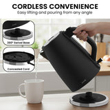 Darrahopens Appliances > Kitchen Appliances > Kettles Pronti Silver Noir Collection 1.7L Electric Kettle