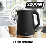 Darrahopens Appliances > Kitchen Appliances > Kettles Pronti Silver Noir Collection 1.7L Electric Kettle