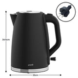 Darrahopens Appliances > Kitchen Appliances > Kettles Pronti Silver Noir Collection 4 Slice Toaster and Kettle Bundle